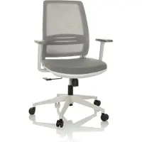 Hjh OFFICE Bureaustoel / draaistoel PROFONDO ECO W Netstof / Stof grijs