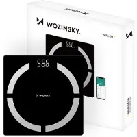 Wozinsky WIWL-30, Elektronische personenweegschaal, 180 kg, 100 g, Zwart, kg, lb, Rechthoekig