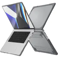 Mobigear Shockproof Hard Kunststof Case voor Apple MacBook Pro 14 Inch (2021) - Grijs