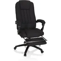MyBuero Directiestoel RELAX CL190 met uitklapbare voetenbank stof zwart -