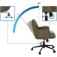 Hjh LIVING Bureaustoel / draaistoel SOLAO LIFE stof groen