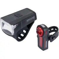 Trelock verlichtingsset LS 440 LIGHTHAMMER 40 USB & Vector Basic SET Set
