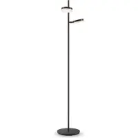 Maytoni Fad LED staande lamp, vloerlamp, 2x 12W, dimbaar, zwart, mat, warm wit licht