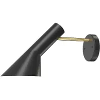 Louis Poulsen AJ wandlamp vaste installatie zonder schakelaar Brass-black