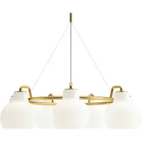 Louis Poulsen Vl Ring Crown 7 Kroonluchter Messing - Hanglampen Opaalglas White - 5741094396