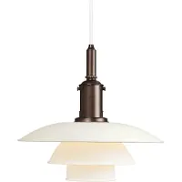 Louis Poulsen Hanglampe , PH 3 1/2-3, dimbare, Wit, Woonkamer, Metaal, Designer