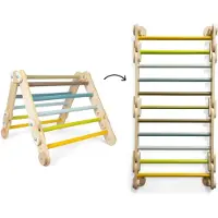 Small Foot - Houten Klimrek 2in1 Driehoek en Wandrek Adventure
