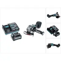 Makita GA 005 GD1 Accu haakse slijper 40 V max. 125 mm Borstelloos XGT + 1x oplaadbare accu 2,5 Ah + lader
