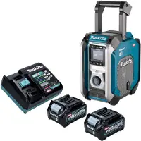 Makita MR 007 GD201 Draadloze bouwplaatsradio 12 - 40 V max. Bluetooth DAB+ USB + 2x oplaadbare accu 2,5 Ah + lader