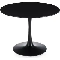 Idimex Eettafel LOIRE, rond, 100 cm, met tafelblad van MDF – zwart