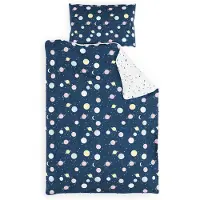 Sleepwise Kinderbeddengoed 140x200 | OEKO-Tex gecertificeerd 2-delig beddengoed kinderen met kussensloop 65x65 cm | Extra zacht microvezel kinderbeddengoed set met ritssluiting | Planets