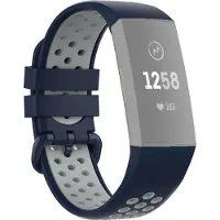 Mobigear Active Siliconen Bandje voor Fitbit Charge 3 - Blauw
