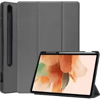 Mobigear Tri-Fold Bookcase voor Samsung Galaxy Tab S7 FE - Grijs