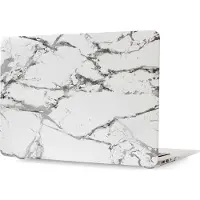 Mobigear Laptophoes geschikt voor Apple MacBook 12 Inch (2015-2017) Hoes Hardshell Laptopcover MacBook Case | Marble - Wit - Model A1534