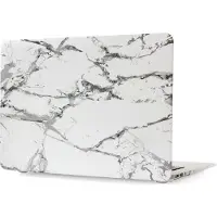 Mobigear Laptophoes geschikt voor Apple MacBook Air 13 Inch (2010-2019) Hoes Hardshell Laptopcover MacBook Case | Marble - Wit - Model A1369 / A1466