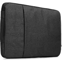 Mobigear Laptophoes geschikt voor Laptop | Denim Zipper Sleeve 12 inch Laptop hoes - Zwart