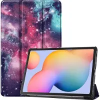 Mobigear Tri-Fold Bookcase voor Samsung Galaxy Tab S6 Lite - Heelal