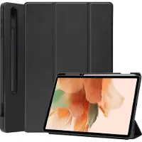 Mobigear Tri-Fold Bookcase voor Samsung Galaxy Tab S7 FE - Zwart