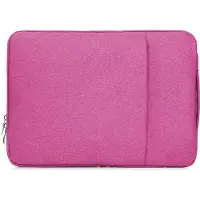 Mobigear Laptophoes geschikt voor Laptop | Denim Zipper Sleeve 13 - 14 inch Laptop hoes - Roze