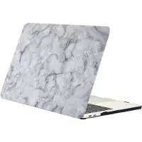 Mobigear Laptophoes geschikt voor Apple MacBook 12 Inch (2015-2017) Hoes Hardshell Laptopcover MacBook Case | Marble - Wit / Grijs - Model A1534