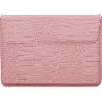 Mobigear Laptophoes geschikt voor Laptop | Envelope Croco Sleeve 11 inch Laptop hoes - Roze