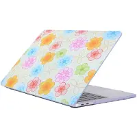 Mobigear Laptophoes geschikt voor Apple MacBook Pro 15 Inch (2016-2019) Hoes Hardshell Laptopcover MacBook Case | Flowers - Model 42 - Model A1707 / A1990