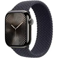 Apple Gevlochten solobandje voor de Watch | 44/45/46/49 mm - Maat 5 - Midnight