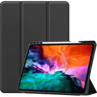Mobigear Tri-Fold Pencilholder Bookcase voor Apple iPad Pro 12.9 (2022) - Zwart