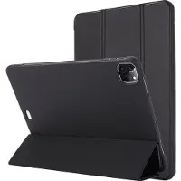 Mobigear Tablethoes geschikt voor Apple iPad Pro 12.9 Inch (2022) Hoes | Tri-Fold Gel Bookcase - Zwart