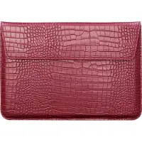 Mobigear Laptophoes geschikt voor Laptop | Envelope Croco Sleeve (max 23 cm x 33 cm) Laptop hoes - Rood