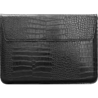 Mobigear Laptophoes geschikt voor Laptop | Envelope Croco Sleeve (max 19 cm x 30 cm) Laptop hoes - Zwart