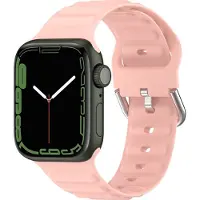 Mobigear Bumpy Siliconen Watch bandje geschikt voor Apple Watch Bandje Gespsluiting - 41/40/38 mm - Roze