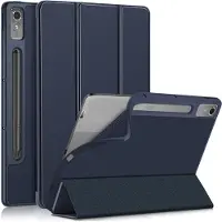 Mobigear Tablethoes geschikt voor Lenovo Tab P12 Hoes | Tri-Fold Gel Bookcase - Donkerblauw