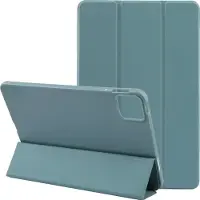 Mobigear Tablethoes geschikt voor Apple iPad Pro 11 Inch (2024) Hoes | Tri-Fold Gel Bookcase - Groen