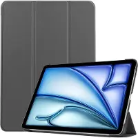 Mobigear Tablethoes geschikt voor Apple iPad Air 13 Inch (2025) Hoes | Tri-Fold Bookcase - Grijs
