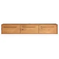 Idimex TECCA-lowboard van 180 cm, aan de muur bevestigd, van massief hout – eiken afwerking