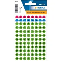 Herma Etiket HERMA 4129 8mm getallen 1-160 kleur assorti 576stuks | 10 stuks
