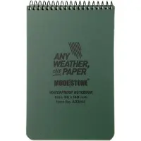 Modestone A33MIL Waterproof Top Spiral Military Notebook 96 x 148 mm, Olive, notitieboekje