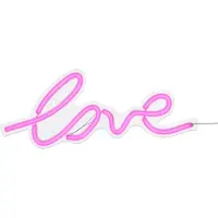 Luca Lighting Love Neonverlichting met Timerfunctie - L45 x B2 x H18 cm - Roze
