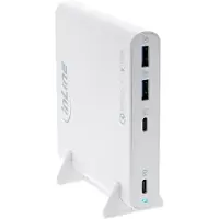 InLine USB-voeding, GaN-lader, 4-poorts, 2x USB-C + 2x USB-A, 120W, wit