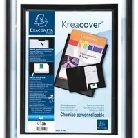 Exacompta 30x KreacoverPersonaliseerbare Presentatiemap - soepele PP - A4 - Zwart - 43501E