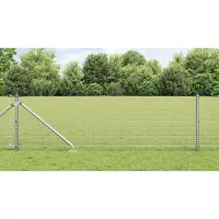 vidaXL gelast draadhek met grondpennen 10 x 0,5 m Gegalvaniseerd staal