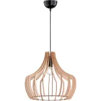 TRIO REALITY WOOD - Hanglamp - Houtkleur - E27 - Binnenverlichting