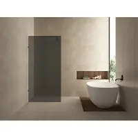 Wiesbaden Inloopdouche Less 90x200 cm 8 mm Nano Rookglas Gunmetal