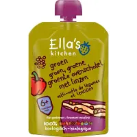 Ella's Kitchen 6x Biologisch Maaltijdzakje 6+m Groene Groente Ovenschotel Linzen 130 Gr