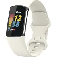 Mobigear Classic Siliconen Bandje voor Fitbit Charge 5 - Apricot