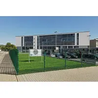 Alberts 674748 dubbelstaafmat hekwerk als 12-delige complete hekwerkset, kunststofgecoat, groen, hoogte 163 cm, lengte 12,5 m