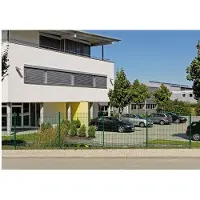 Alberts 674939 dubbelstaafmat hekwerk als 22-delige complete hekwerkset, kunststofgecoat, groen, hoogte 123 cm, lengte 20 m