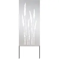 vidaXL Tuin Privacy Scherm Bloemen Zilver 50 x 140 cm Roestvrij staal