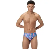 Speedo Allover Digital 8cm Swimming Brief Blauw UK 30 Man